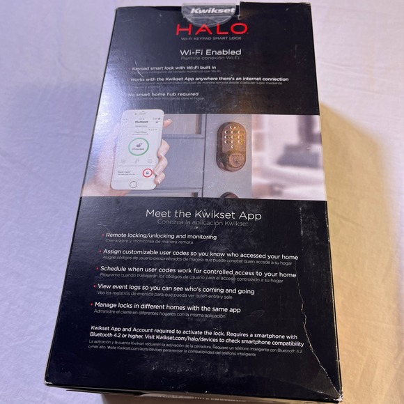 Kwikset Halo Venetian Bronze Wi-Fi Keypad Smart Lock 250 User Codes Deadbolt NEW - Picture 3 of 9